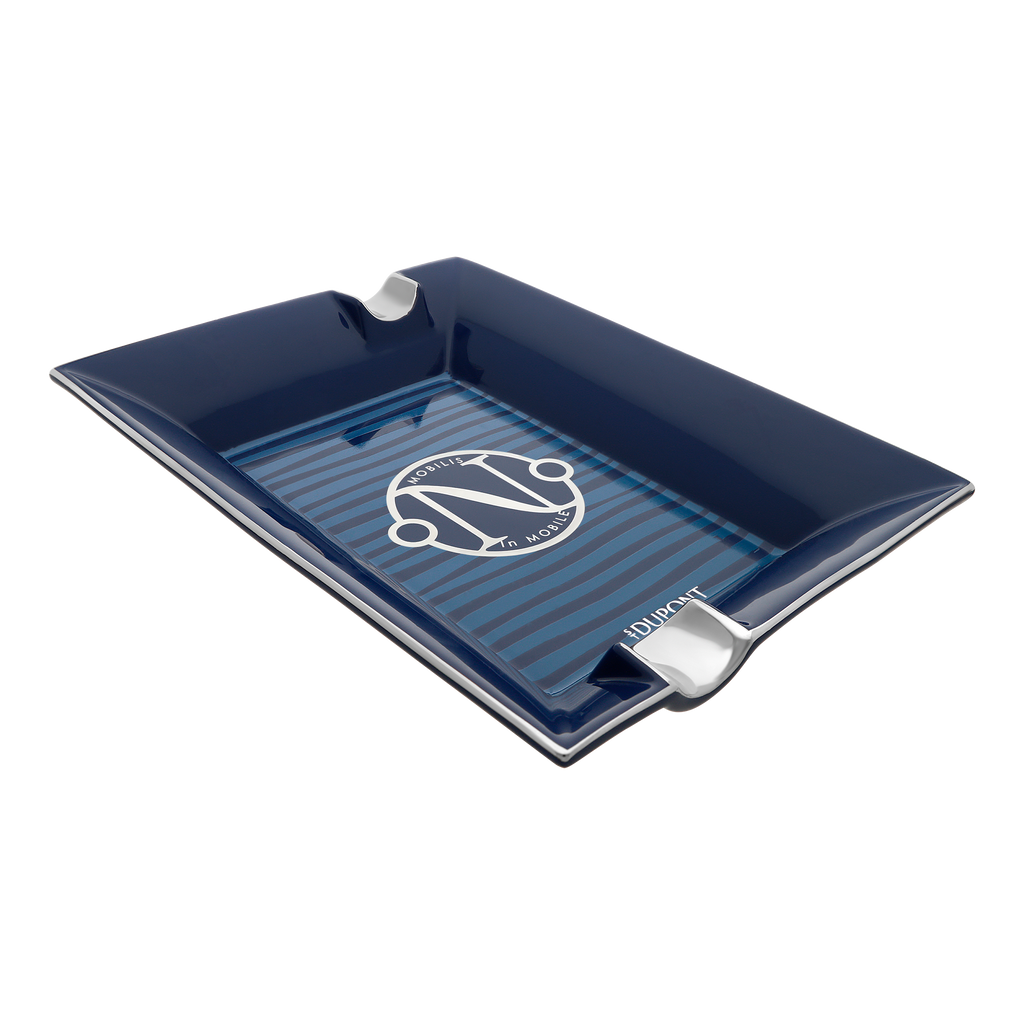 S.T. Dupont Jules Verne Porcelain Ashtray - Blue