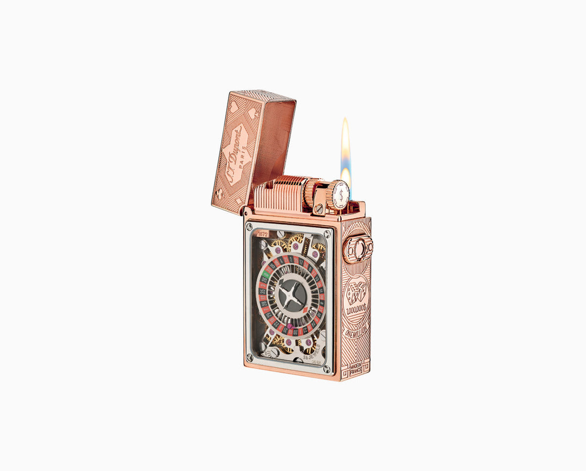 S.T. Dupont Pink Gold Casino Pocket Complication Lighter