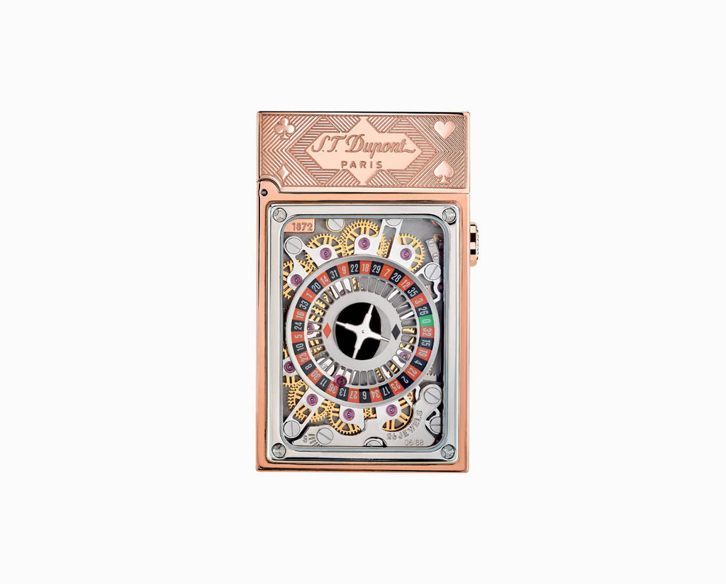 S.T. Dupont Pink Gold Casino Pocket Complication Lighter