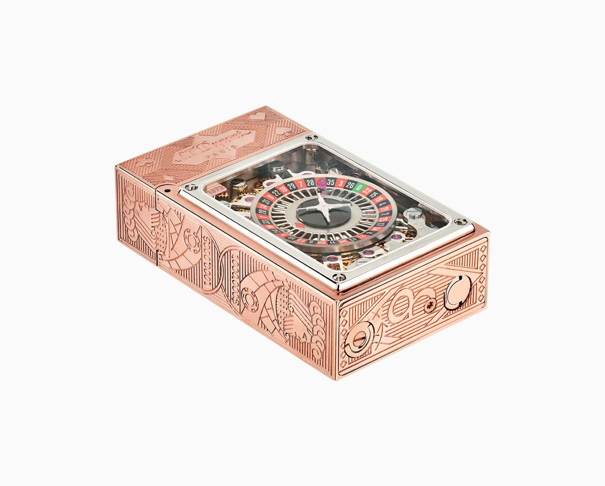 S.T. Dupont Pink Gold Casino Pocket Complication Lighter