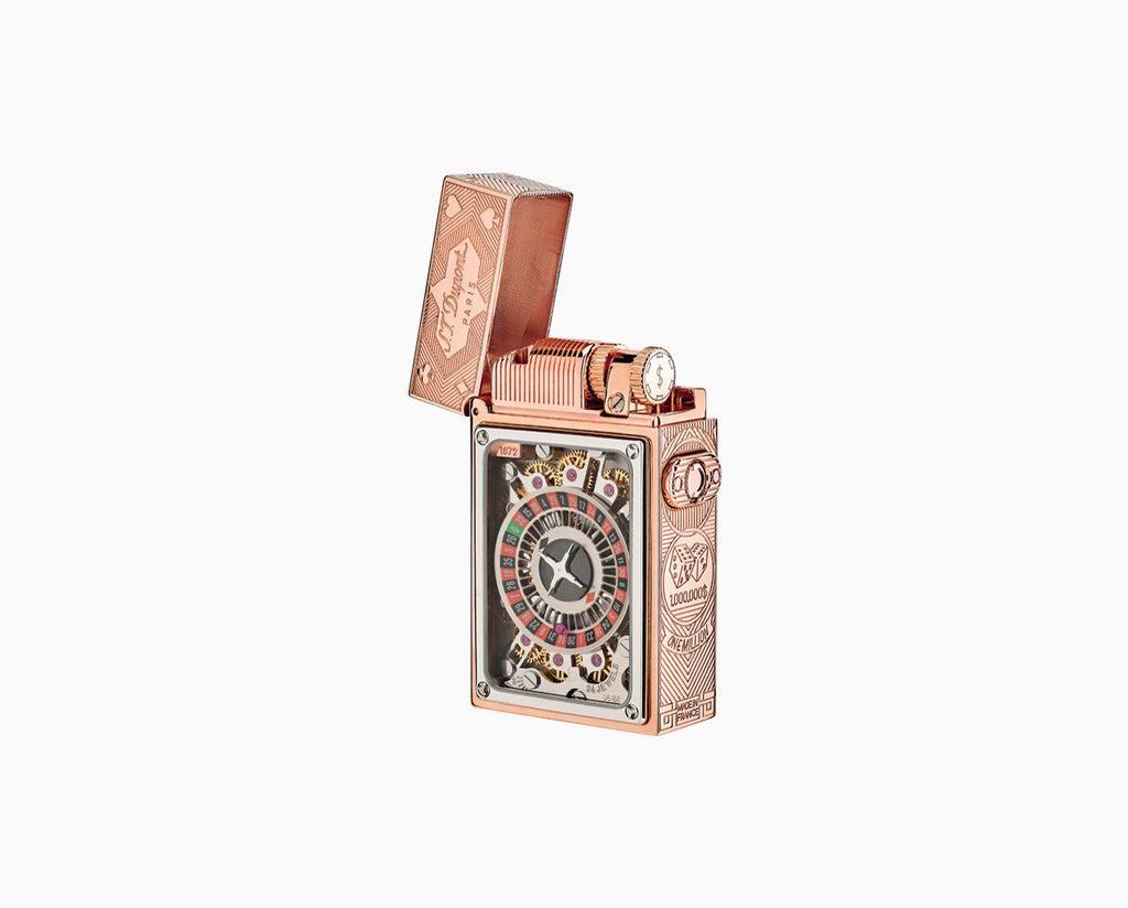 S.T. Dupont Pink Gold Casino Pocket Complication Lighter
