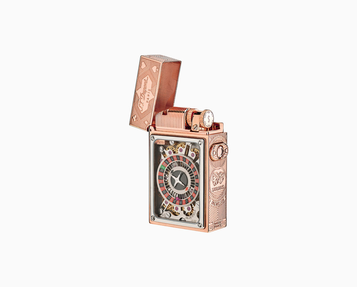 S.T. Dupont Pink Gold Casino Pocket Complication Lighter