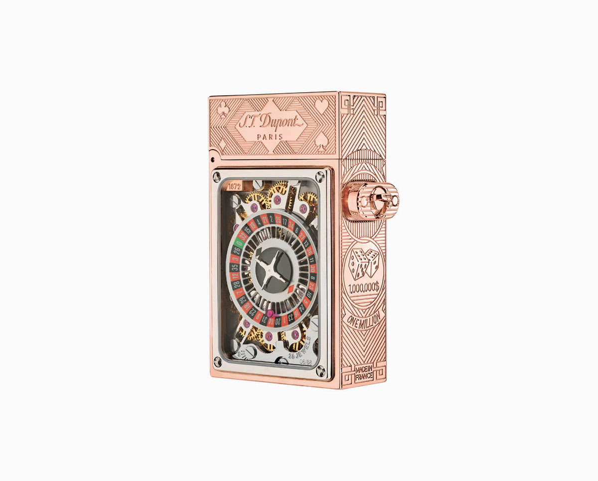 S.T. Dupont Pink Gold Casino Pocket Complication Lighter
