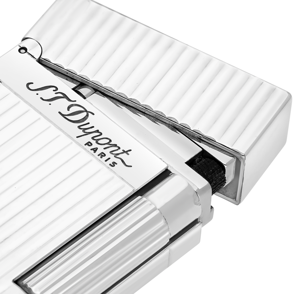 S.T. Dupont Line 2 Guilloche Lighter - Silver