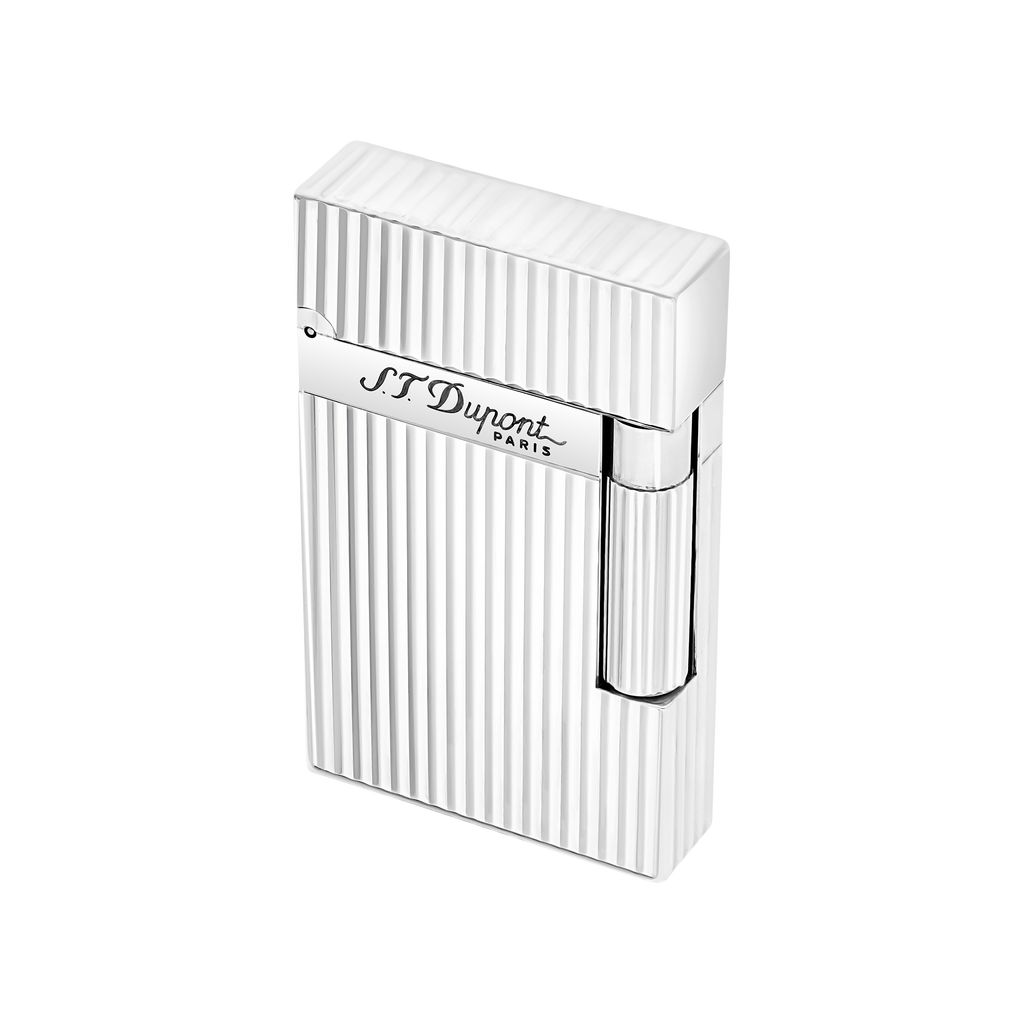 S.T. Dupont Line 2 Guilloche Lighter - Silver