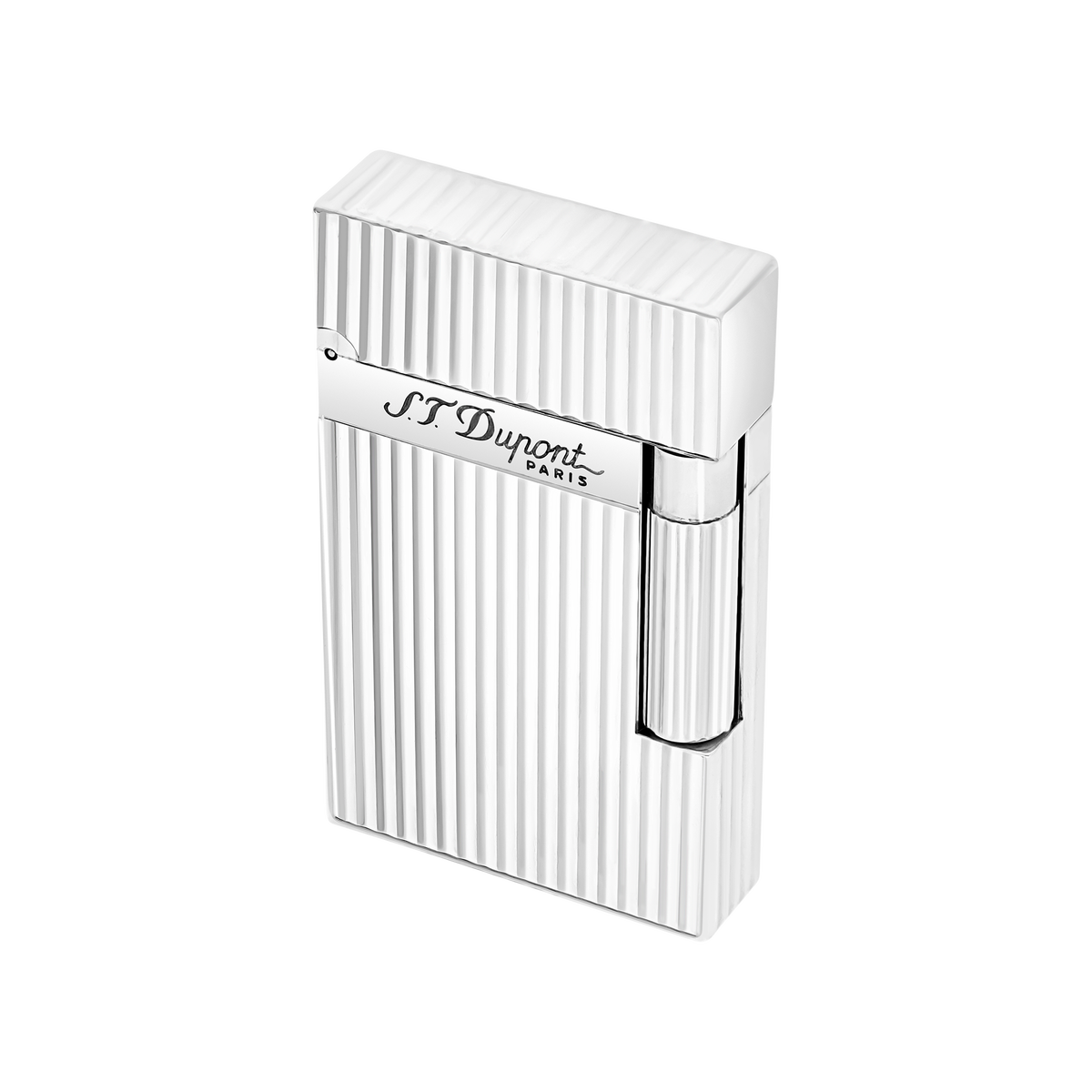 S.T. Dupont Line 2 Guilloche Lighter - Silver