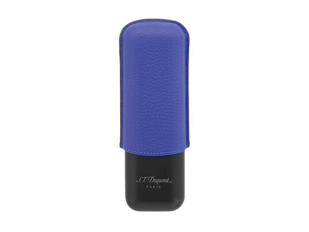 S.T. Dupont Leather Cigar Case - Blue