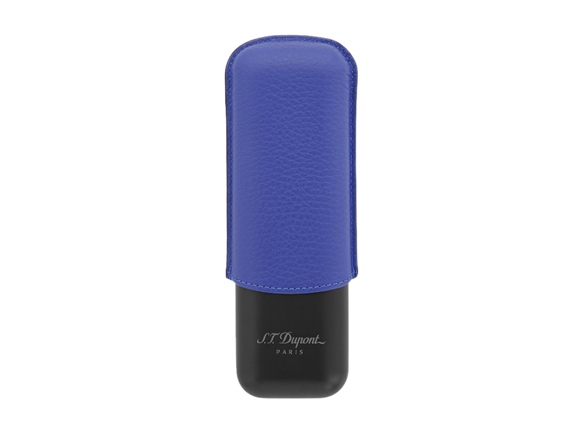S.T. Dupont Leather Cigar Case - Blue
