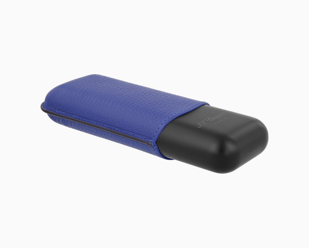 S.T. Dupont Leather Cigar Case - Blue