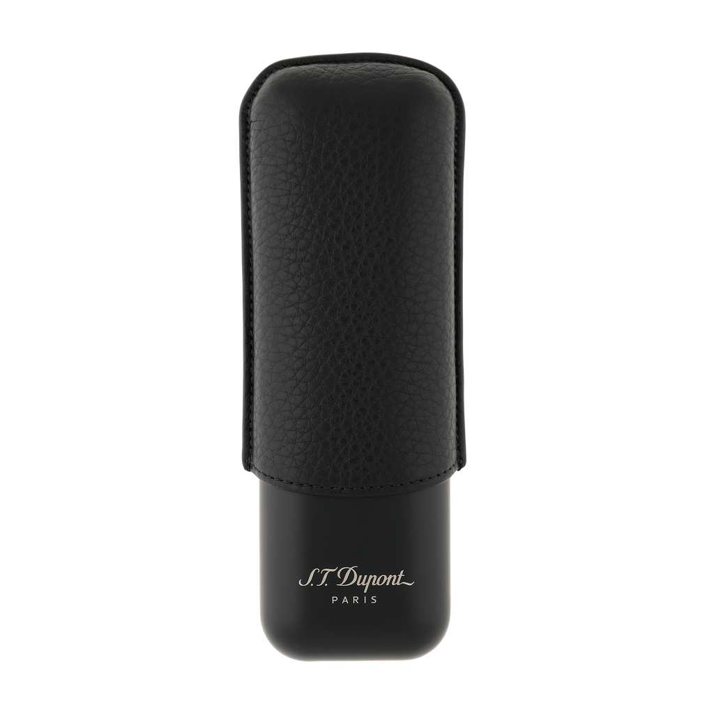 S.T. Dupont Leather Cigar Case - Black - 183240