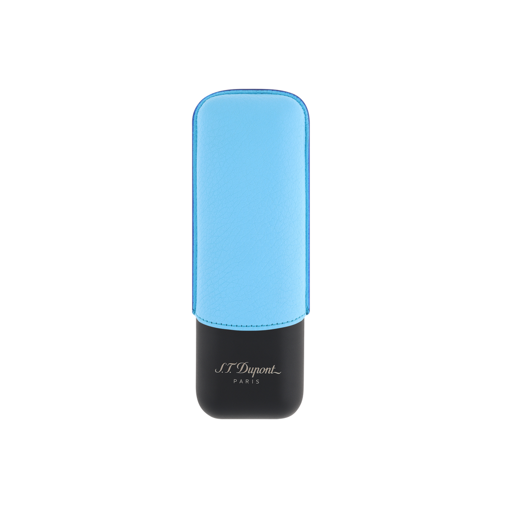 S.T. Dupont Leather Cigar Case - Turquoise - 183243