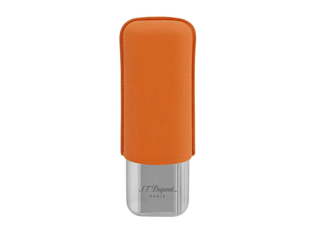 S.T. Dupont Leather Cigar Case - Orange