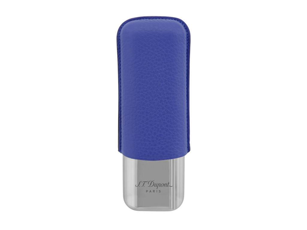S.T. Dupont Leather Cigar Case - Blue