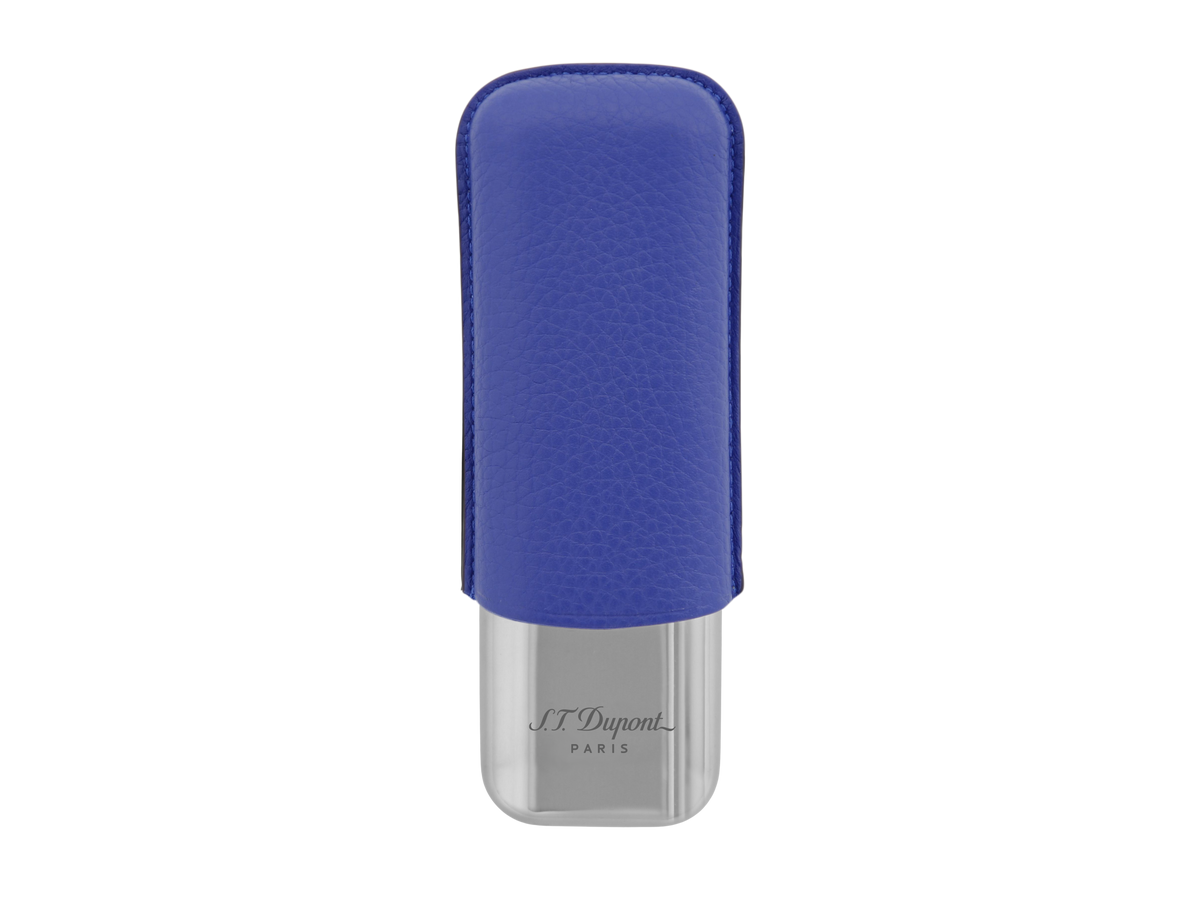 S.T. Dupont Leather Cigar Case - Blue