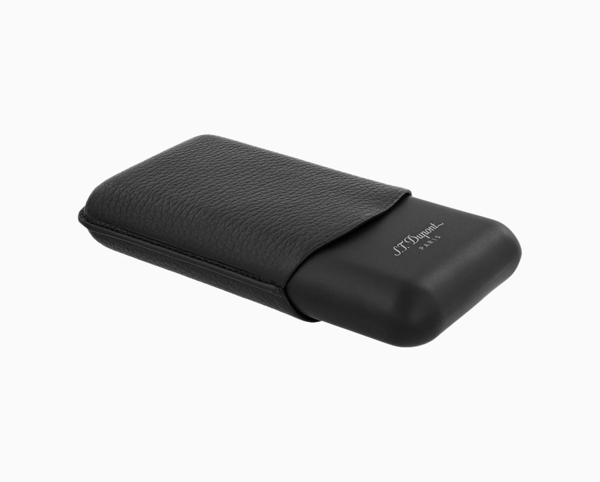 S.T. Dupont Leather Cigar Case - Black