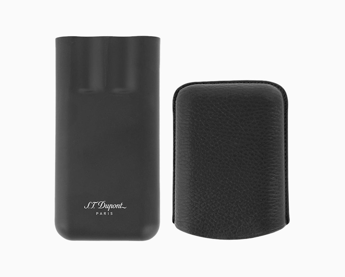S.T. Dupont Leather Cigar Case - Black