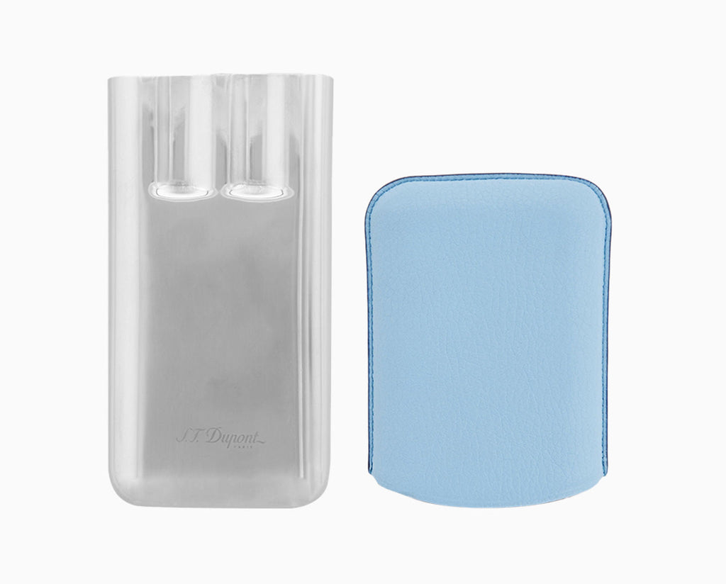 S.T. Dupont Leather Cigar Case - Turquoise