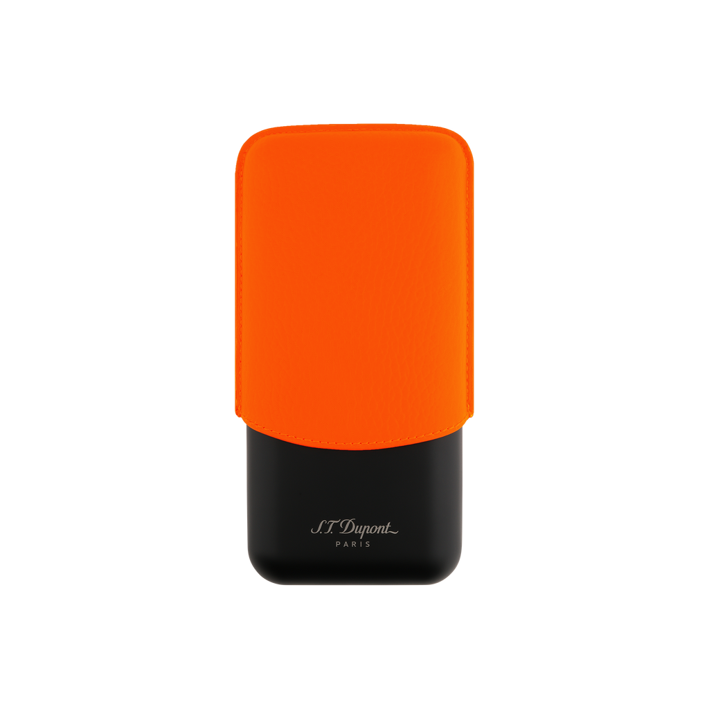 S.T. Dupont Leather Cigar Case - Orange - 183419