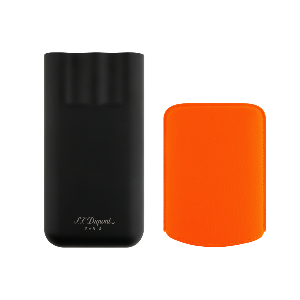 S.T. Dupont Leather Cigar Case - Orange - 183419