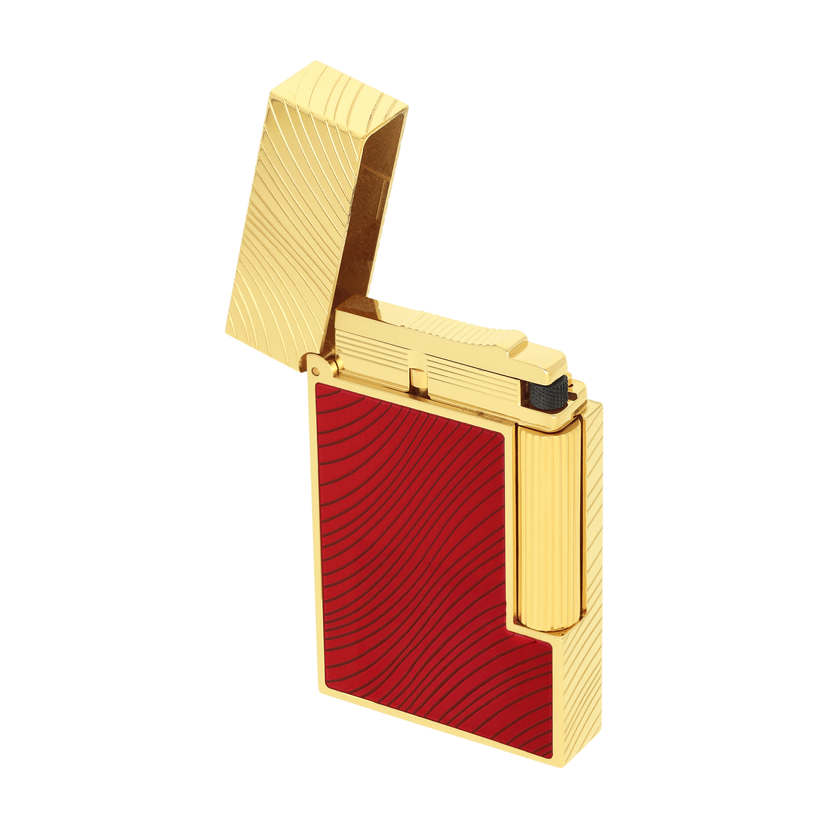S.T. Dupont Line 2 Horse mane guilloche Lighter - Red