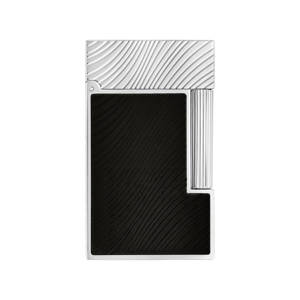 S.T. Dupont Line 2 Horse mane guilloche Lighter - Black