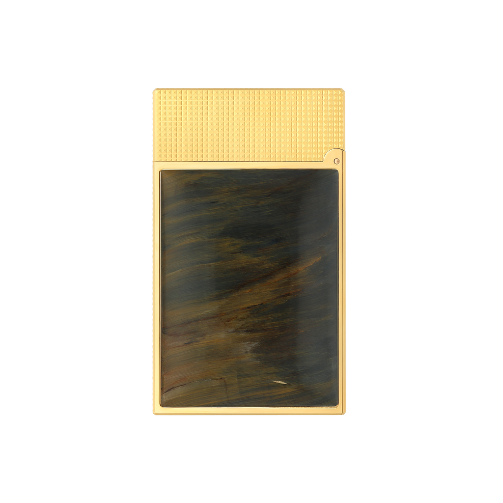 S.T. Dupont Line 2 Stone of fortune Quartz Falcon's Eye Lighter