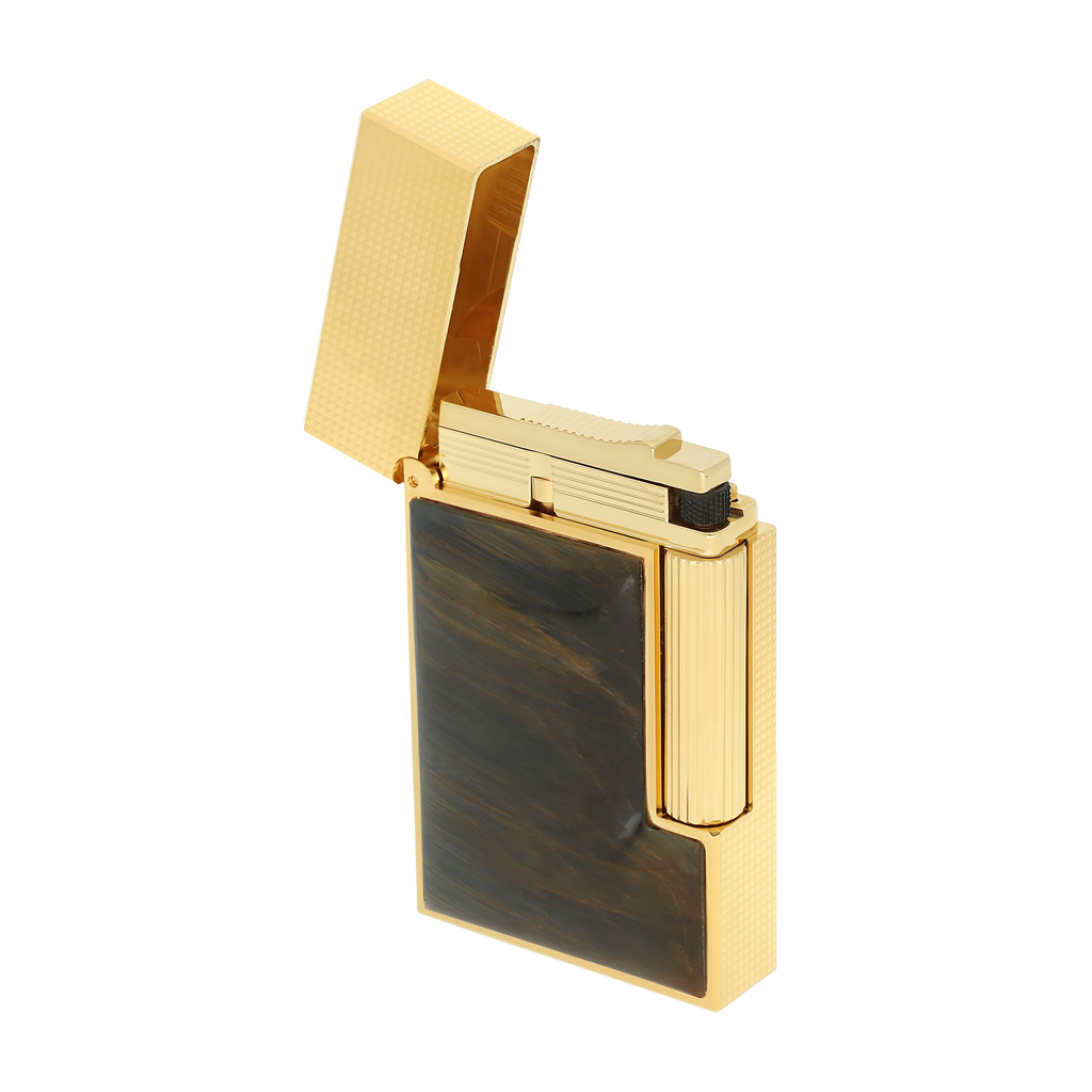 S.T. Dupont Line 2 Stone of fortune Quartz Falcon's Eye Lighter