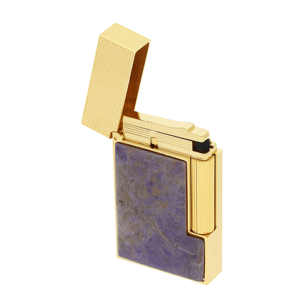 S.T. Dupont Line 2 Stone of Fortune Jade Violet Lighter