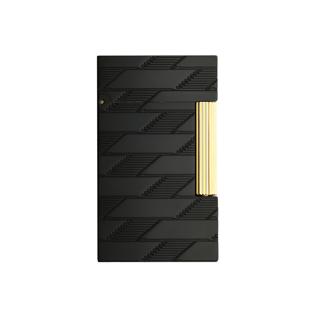 S.T. Dupont Monogram 1872 Line 2 Guilloche Lighter - Black
