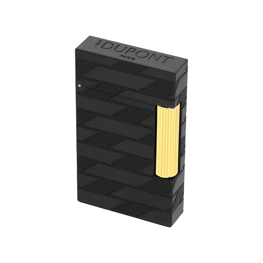 S.T. Dupont Monogram 1872 Line 2 Guilloche Lighter - Black